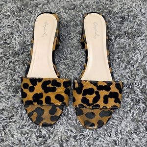 Cheetah mini heels